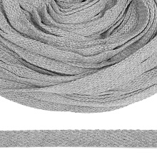 Шнур плоский х/б 10мм турецкое плетение  (028, св.серый)