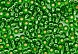 Бисер Preciosa 10/0 ~5гр  (57100, зеленый, серебряная линия внутри)