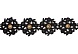 Кружево вязаное со стразами (2, черный)