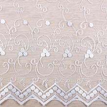 Портьерная ткань сетка 367780 (4, бело-серый)