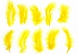 Набор перьев для декора 10 шт, размер 10*2 цвет желтый