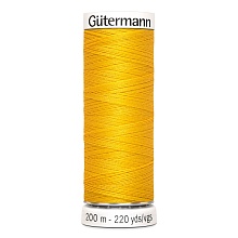 Нить Sew-All 100/200 м для всех материалов, 100% полиэстер Gutermann (106, т.желтый)