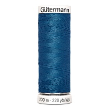 Нить Sew-All 100/200 м для всех материалов, 100% полиэстер Gutermann (966, синий)