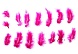 Набор перьев для декора 10 шт, размер 10*2 цвет ярко розовый