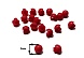 Пуговицы "Мини" круглые на ножке, 5мм, пластик (уп=20шт) (красный)