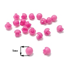 Пуговицы "Мини" круглые на ножке, 5мм, пластик (уп=20шт) (розовый)