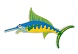 Термоаппликация 'Рыбка 'Марлин', желтый/голубой, 5.5*9.5см, Hobby&Pro