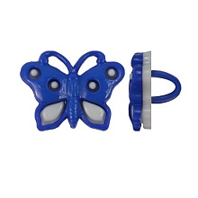 Пуговица 'Бабочка' (48452) 15мм  (2, синий)