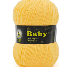 Пряжа для ручного вязания "Baby" 100% акрил 100г/400м (8884, желтый)