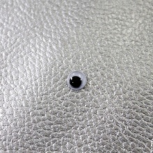 Глазки клеевые бегающие 7 мм (10шт) (черный)