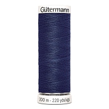 Нить Sew-All 100/200 м для всех материалов, 100% полиэстер Gutermann (537, серо- синий)