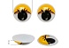 Глазки бегающие с ресницами 10мм (фикс. при помощи клея) уп 8шт (26627, желтый)