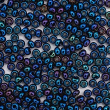 Бисер Preciosa 10/0 ~5гр  (59135, т. синий непрозрачный ирис)