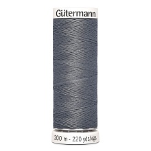 Нить Sew-All 100/200 м для всех материалов, 100% полиэстер Gutermann (497, т.серый)