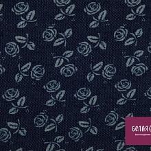 Ткань джинс FD "Роза", 48*50см . цв.т.син. 32602
