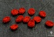 Цветочек атласный "Ежик" (уп=10шт) (3, красный)
