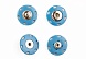 Кнопка пришивная из 2-х частей металл 20мм (уп=2шт)   (11, бирюза)