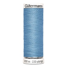 Нить Sew-All 100/200 м для всех материалов, 100% полиэстер Gutermann (143, т.голубой)