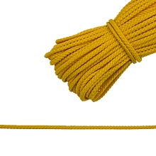 Шнур отделочный плетеный, 4 мм*30 м (желтый)
