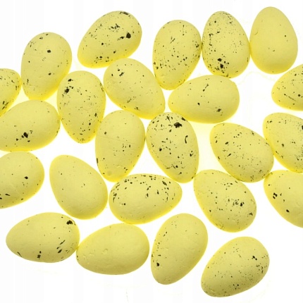 Пасхальный декор "Яйца" 2*3см (36шт) желтый