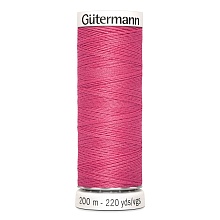Нить Sew-All 100/200 м для всех материалов, 100% полиэстер Gutermann (890, т.розовый)