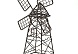 Металлическая мини ветряная мельница, коричневая 5X9X14см