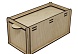 Деревянная заготовка коробочка-пенал для мелочей с выдвижной крышкой 17,5*8,5*8 см, Астра 