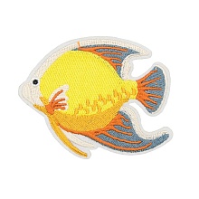 Термоаппликация 'Морская рыбка', желтая, 7.4*9.2см, Hobby&Pro