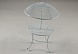 Зонтик Y-610 со столиком (6х10 см),металл. 32234