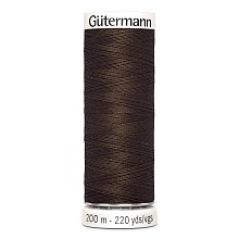 Нить Sew-All 100/200 м для всех материалов, 100% полиэстер Gutermann (817, коричневый)