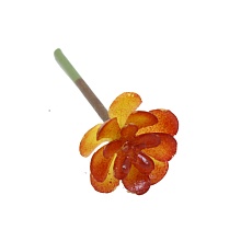 Суккуленты искусственные, Каменная роза малая, цв.зелено-бордовый 