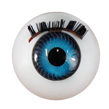 Глаза с ресничками круглые 20мм (уп=10шт) (2, голубой)