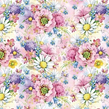 Бумага упаковочная ЗайкаМи, Полевые цветы, 1 лист 674*974мм 