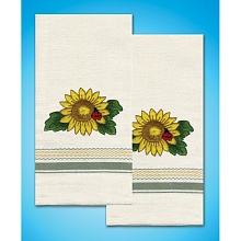 Набор для вышивания полотенце "Подсолнухи" 2 шт х 52х71 см, DWC