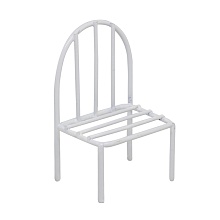 Металлический мини стул, белый 4,5*3,5*2,5*7,5см Астра