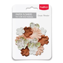 Набор бумажных цветочков Дизайн 4, 20 штук