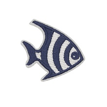Термоаппликация 'Морская рыбка', белый/синий, 5*5.8см, Hobby&Pro