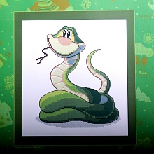 Набор для вышивания "Зеленая змейка", "Нитекс"