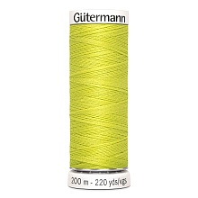 Нить Sew-All 100/200 м для всех материалов, 100% полиэстер Gutermann (334, яр.оливковый)
