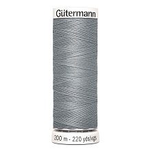 Нить Sew-All 100/200 м для всех материалов, 100% полиэстер Gutermann (40, серый)