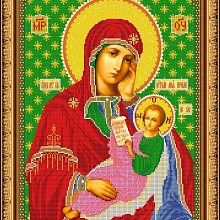 Рисунок на ткани для вышивания бисером «Прсв. Богородица Утоли мои печ...