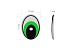 Глазки клеевые овал 10*14мм (2шт) (1, зеленый)