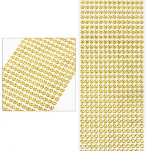 Стразы самоклеющиеся 6мм (504 шт) (золото)
