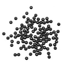 Бусины круглые, пластик, 8 мм, упак./25 гр., 'Астра' (046, черный)