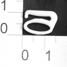 Крючок для бретелек пластиковый 10мм (1пар) (3, белый)