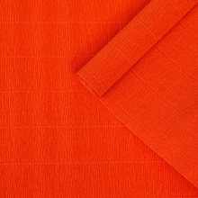 Бумага гофрированная Италия 50см х 2,5м 180г/м2  (017/Е6, оранжевый)
