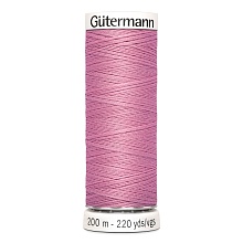 Нить Sew-All 100/200 м для всех материалов, 100% полиэстер Gutermann (663, розовый)