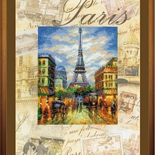 Частичная вышивка "Города мира.Париж"