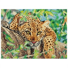 Алмазная мозаика 'Леопард', 30*40см, Cristyle