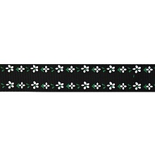 Лента репсовая "Цветочный орнамент" 1,5см (уп=22,86м)  (3, черный)